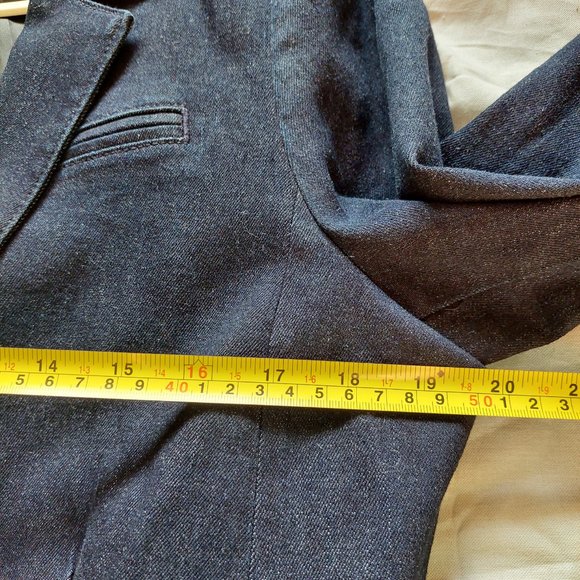 Reitmans R JEANS Women's Denim Blazer Jacket Dark Navy, Size 15/L - Picture 6 of 11